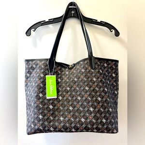 Sam Edelman Harper Black and Brown Tote Bag with Geometric Pattern. Brand new.